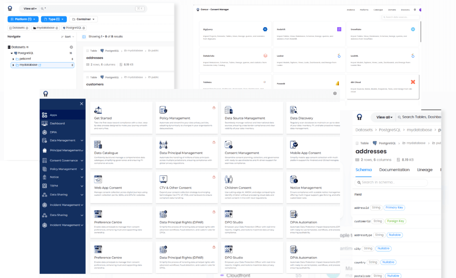 Concur DPDPA Consent Management Platform Dashboard